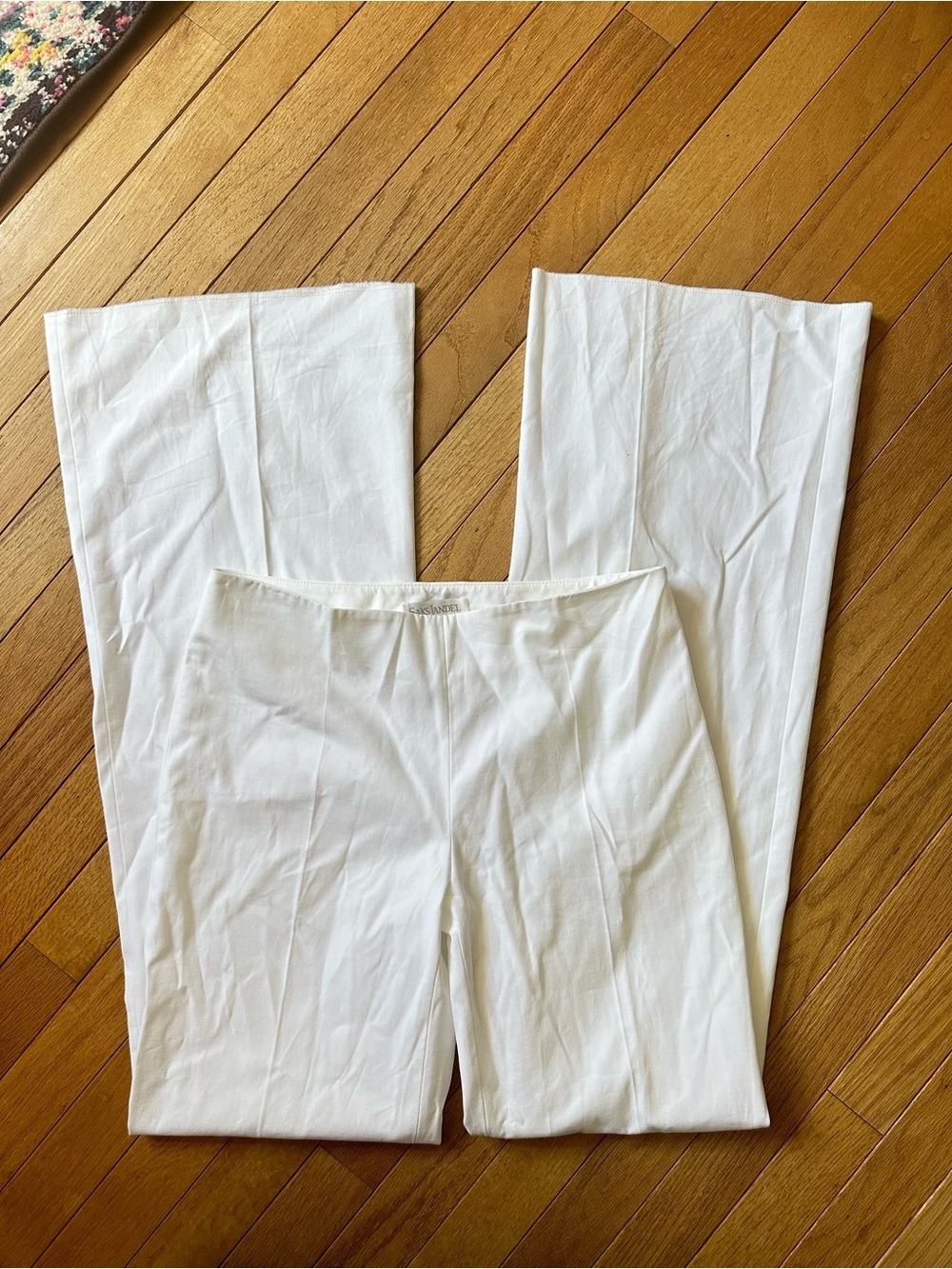 Valentino Roma White Cotton Trousers Womens 42 8 New With Tag Classic Minimal